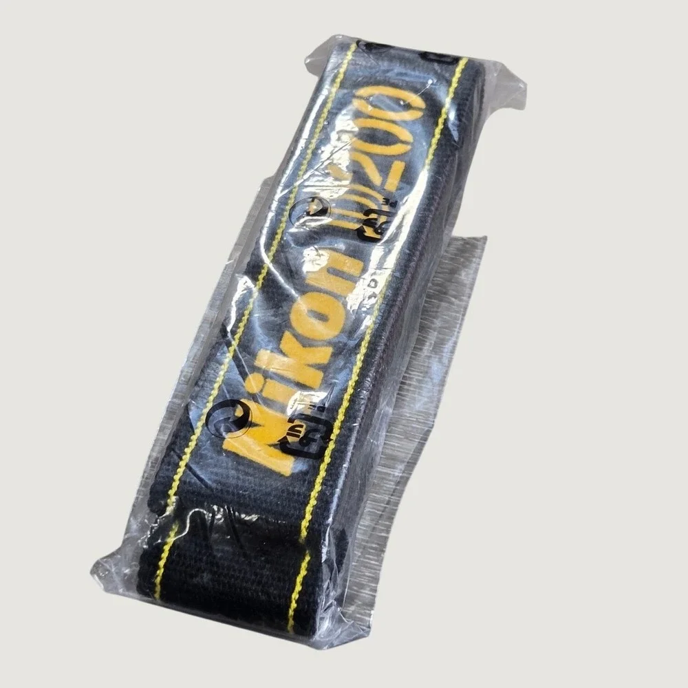 Nikon D200 Embroidered Camera Neck Shoulder Strap Yellow Logo Black New